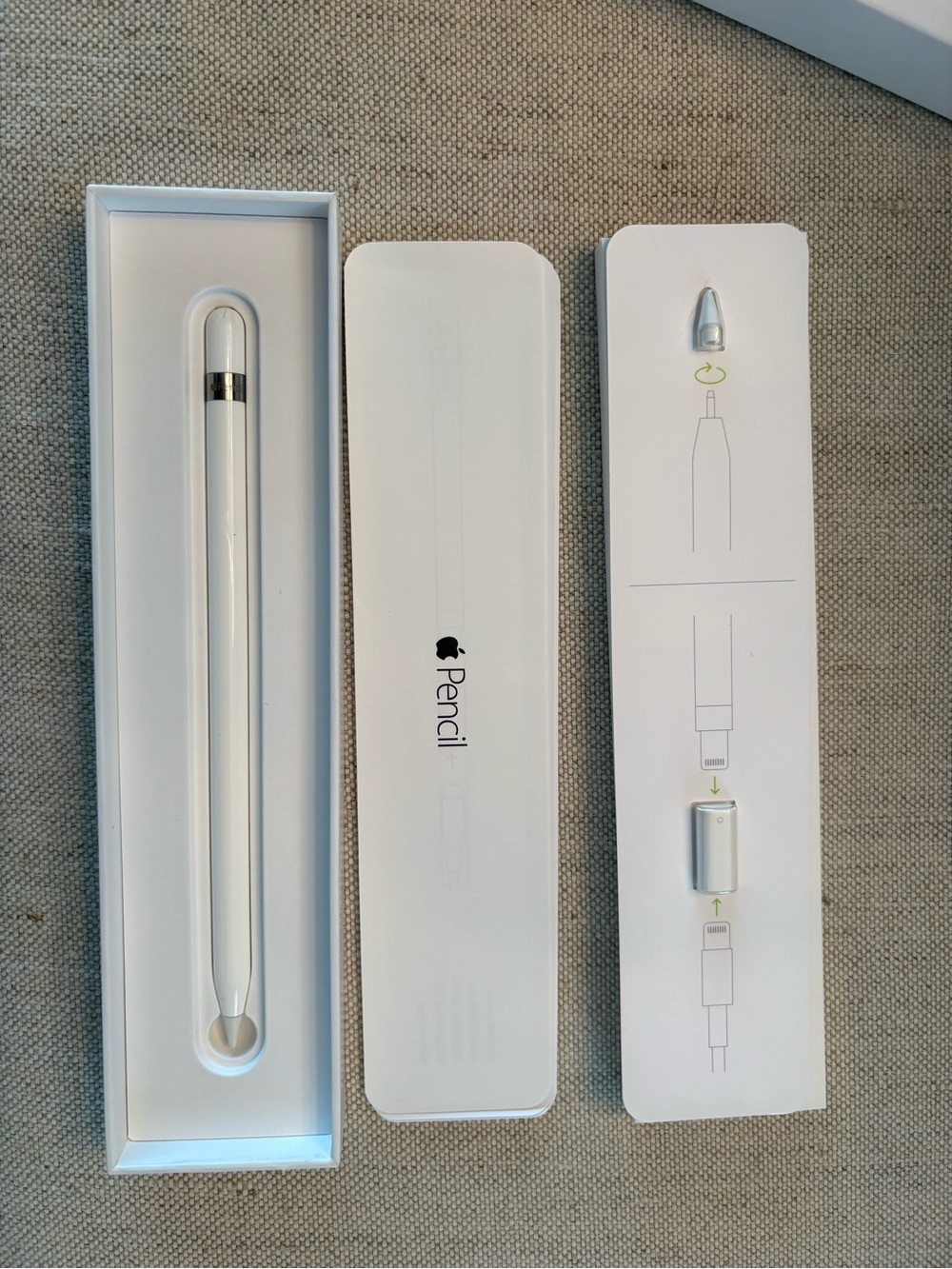 Apple White Apple Pencil Box with Label